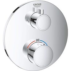 Bild Grohtherm Thermostat-Brausebatterie mit 2-Wege-Umstellung rund chrom, 24076000