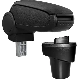 [pro.tec]® Mittelarmlehne Passgenau - Schwarz - Fahrzeugspezifisch Armauflage mit Staufach - gepolstert Stoffdeckel