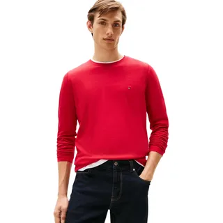 Tommy Hilfiger Langarmshirt »STRETCH Slim Fit LONG SLEEVE« aus Baumwollstretch, rot