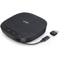 Anker PowerConf S330 USB Lautsprecher, Konferenzlautsprecher für Homeoffice, Smarter Stimmfilter, Plug & Play, 4 Mikrofone für 360° Raumabdeckung, klares Klangprofil