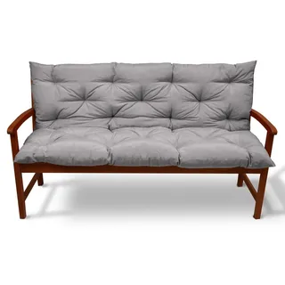 Beautissu Bankauflage 150 x 50 x 8 cm hellgrau 1 St.