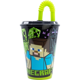 Stor Becher Latte Easy 430 ml Minecraft, Kunststoff, bunt, 1 Unidad (Paquete de 1)