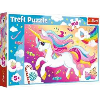 Trefl, 16386 Puzzle, Schönes Einhorn, 100 Teile, für Kinder ab 5 Jahren