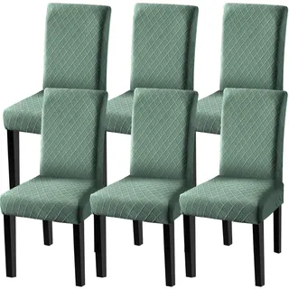 Fuloon Stuhlhussen 4er 6er Set, Stuhlüberzug Universal Stretch Abnehmbare Stuhlbezug, Bezüge für Esszimmerstühle Schwingstuhl Moderne Hochzeit Bouquet, Hotel, Restaurant Dekor