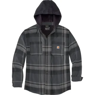 CARHARTT Herren Übergangsjacke Flannel Sherpa-Lined Hooded, Farbe:Black, Größe:M