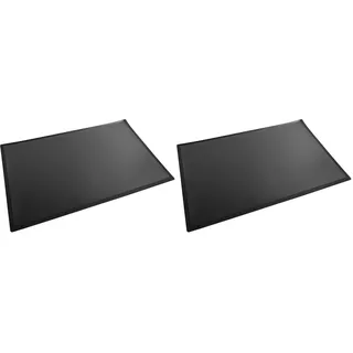 Exacompta 29781E Kreacover Schreibunterlage aus PVC mit festem Kartonkern personalisierbar Vorderseite mit großem Klarsichtfenster zum Einschub von Kalender Bilder Fotos Schwarz (Packung mit 2)