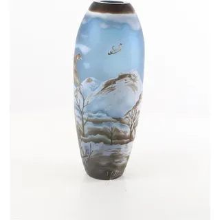 Vase Cameo Glasvase Motivvase Winterlandschaft
