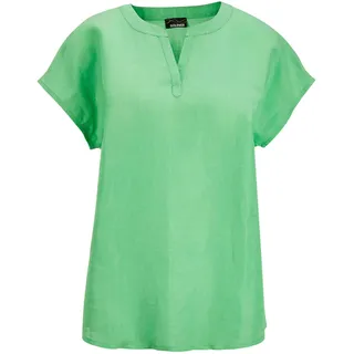 GOLDNER Tunika »Kurzgröße Luftige Sommerbluse aus Leinenmix«, grün