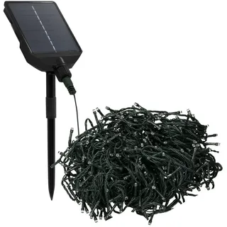 ECD Germany Solar Lichterkette Aussen 11m 560 LEDs Warmweiß, 14,20m, 13 Modi & Timer Solarlichterkette mit