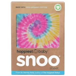Happiest Baby SNOO Stubenwagen-Spannbetttuch, 100% Bio-Baumwolle, passend für SNOO Sleeper Kinderbett-Matratze (Batik-Regenbogen)