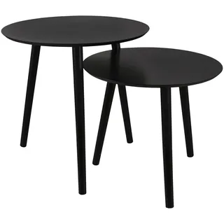 Mirrors and More Mirrors & More Beistelltisch 2er Set, Vilma 82360102 MDF schwarz