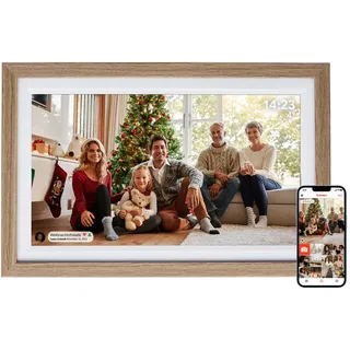 Rollei Smart Frame WiFi 152 Digitaler Bilderrahmen 15,6 Zoll Frameo Digital Photo Frame 1920x1080 IPS Touchscreen 32GB Speicher Holzoptik Eiche Digitaler-Bilderrahmen-Digital-Elektronischer-Fotorahmen