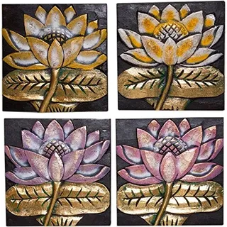 Desconocido B and B Holzbild, 4 Verschiedene Modelle, Mehrfarbig, Einheitsgröße