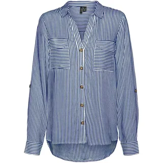 VERO MODA Damen Bluse VMBUMPY - Regular Fit XS S M L XL XXL Weiss Schwarz