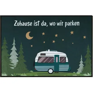 Onperpoe Camping Fußmatte 40×60 cm Lustige Fußmatten Camping Familie Geschenke für Camper Wohnwagen Schuhmatte Abtropfmatte für Innen & Außen rutschfest Schmutzfangmatte