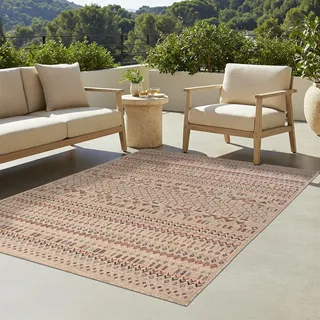 Tapiso Teppich YUCANA Outdoor Beige Balkon UV-beständig 200 x 300 cm - Beige