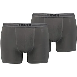 Levi's Tencel Boxershorts Grau / Schwarz XL 2er Pack