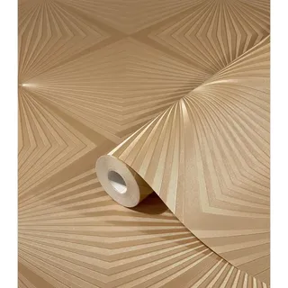 Glööckler Vliestapete Imperial Rauten Bronze