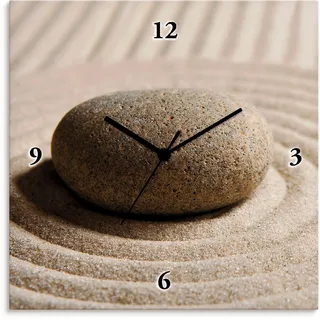 Artland Wanduhr »Mini Zen Garten - Sand«, wahlweise mit Quarz- oder Funkuhrwerk, lautlos ohne Tickgeräusche, beige