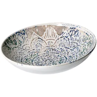 Ritzenhoff Breker Suppenteller , Blau, Creme, Grau , Keramik , rund , Geschirr, Teller, Suppenteller