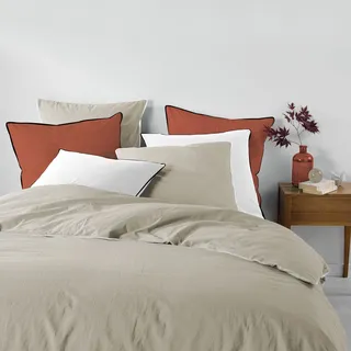 Douceur d'Intérieur, 3-teiliges Bettwäsche-Set (260 x 240 cm), Leinen, 100% Baumwolle