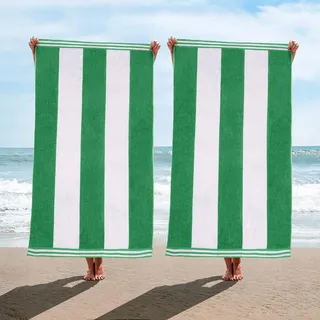 Superior Übergroßes Strandtuch, dunkelgrün (2er-Set)