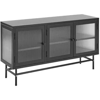 Beliani Sideboard Schwarz Devon , Metall , 115x64x35 cm , Kleinmöbel, Kommoden, Sideboards