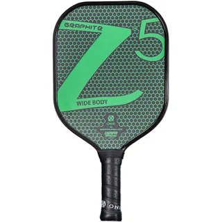 ONIX Graphite Z5 Pickleball-Paddel (Graphit-Kohlefaser-Oberfläche mit rauer Textur-Oberfläche, gepolsterter Komfortgriff und Nomex-Wabenkern für Berührung, Kontrolle und Kraft), Grün