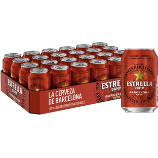 Estrella Damm mediterranes Lagerbier, EINWEG 24x0,33 L Dosen