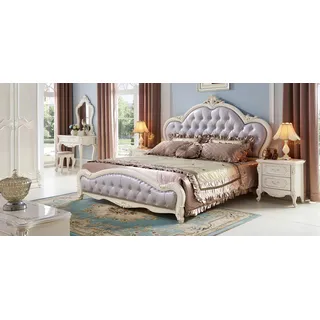 Schminktisch Spiegel Hocker Luxus Konsole Echtholz Schlafzimmer Barock Rokoko