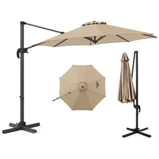 Sonnenschirm - Schirm mit Schirmstange - Stockschirm - Garten-Sonnenschirm - Balkon-Sonnenschirm - Rund - 300 x 300 cm
