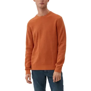 S. Oliver, Herren Crew Neck Rundhals Pullover Pulli Mittelstrick Terracotta XL