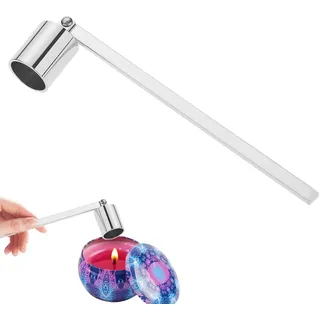 Cortney Kerzenlöcher, Edelstahl-Kerzenlöscher mit langem Griff, Kerze Werkzeug Docht Dochtlöscher Candle Extinguisher Kerzen Ausmacher für die Meisten Kerzen(Silber)