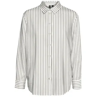 Vero Moda Linn Langarmhemd - Snow White / Stripes Olga Moon Rock - XS