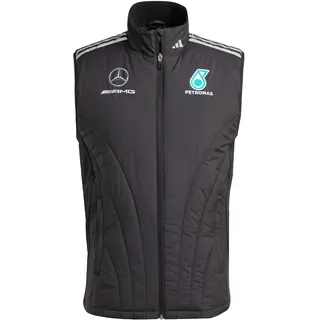adidas Herren MERCEDES - AMG PETRONAS FORMULA ONE TEAM MECHANICS VEST MEN, Black/Reflective Silver, S