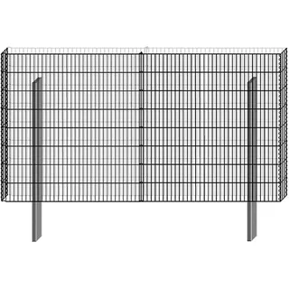 Bellissa Gabionen-Basisbausatz Limes 180 cm x 227 cm x 23 cm