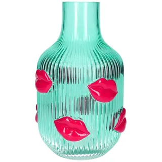 Giftcomany L'Amour Vase Lippen türkis 25cm