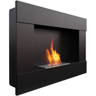 KRATKI Biokamin Bravo | 652 x 900 mm | Schwarz | 0,5 L Behälter | Vertikaler Ethanol-Wandkamin | Ideal für Zuhause, Wohnzimmer oder Schlafzimmer | TÜV - Rheinland geprüft