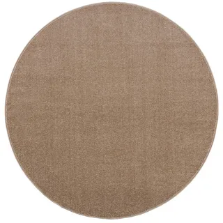 Webteppich , Beige , Textil , Uni , rund , Oeko-Tex® Standard 100 , pflegeleicht , Teppiche und Böden, Teppiche, Runde Teppiche