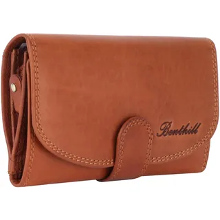 Benthill Damen Geldbörse Echt Leder - Portemonnaie mit RFID Schutz - Portmonee viele Kartenfächer - Echtleder Vintage Damenbörse inkl. Geschenkbox