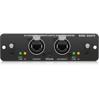 Behringer WING-DANTE WING Erweiterungskarte für 64x64-Kanal Audinate Dante AoIP Netzwerk