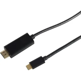 S-Conn S/CONN 10-57045 Videokabel-Adapter 3 m HDMI Typ A (Standard) USB Typ-C Schwarz