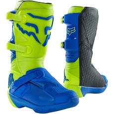 Fox Youth Comp Boot Buckle Yellow/Blue