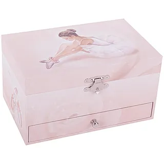 Trousselier 6260974 Schmuckschatulle für Kinder, Ballerina, Spieluhr mit tanzender Figur und Musik, nachtleuchtend