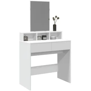 vidaXL Schminktisch mit Spiegel Weiß 80x41x144,5 cm