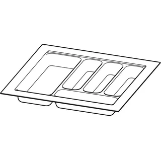 Hettich OrgaTray 440 Besteckkasten 550 mm Silber