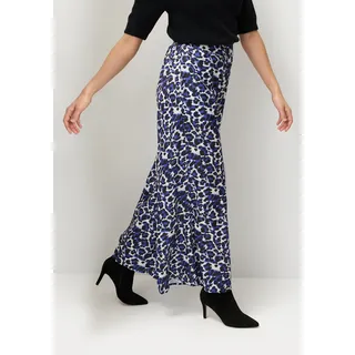 Webhose LASCANA, Damen, Gr. 38, N-Gr, blau (blau leo), Satin, Obermaterial: 100% Polyester, figurumspielend lang, Hosen Webhose, aus leichter Satinqualität, weite Palazzohose, Stoffhose, Topseller