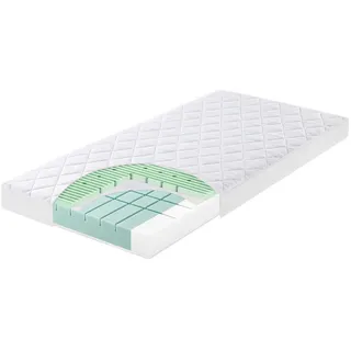 Zöllner Kindermatratze , Weiß , Textil , Füllung: Kaltschaum , rechteckig , 70x140 cm , Lga, Hohenstein, Made in Germany, Oeko-Tex® Standard 100 , Bezug abnehmbar/waschbar, für Hausstauballergiker geeignet, optimale Belüftung, atmungsaktiv, schadstoffgeprüft, alternative Größen erhältlich , Babymöbel & Kindermöbel, Babyzimmer, Babymatratzen