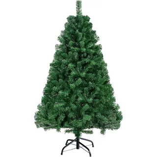 FCH 120cm Künstlicher Weihnachtsbaum mit 230 Spitzen PVC, Tannenbaum mit ständer, Grün - Grün
