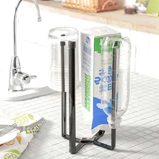 Yamazaki Abtropfhalter schwarz Trockenständer Abtropfständer Abtropfgestell für Flaschen - Schwarz